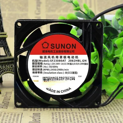 1pc SUNON SF23080AT 2082HBL.GN 8025 8CM 220V 2-wire  Cooling Fan • $18