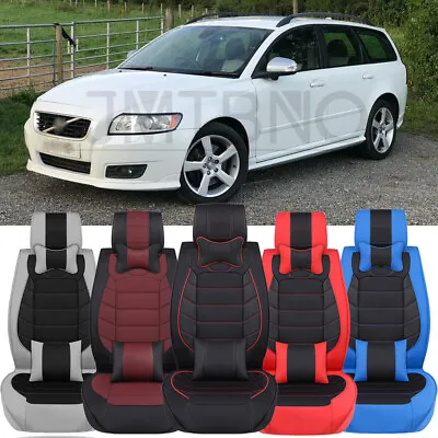 For Volvo V50 V60 Luxury Leather Full Set Car 5 Seat Covers Front & Rear Cushion • $149.29