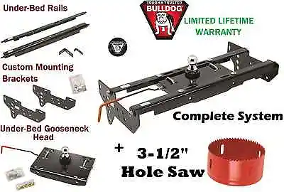 BULLDOG UNDERBED GOOSENECK TRAILER HITCH W/ 3-1/2 HOLE SAW 99-16 FORD F250 F350 • $499.99