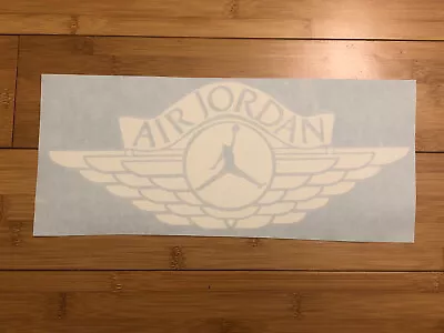 Retro Air Jordan Sticker 12” White Decal JUMPMAN Vinyl Michael Jordan Nike • $11.99