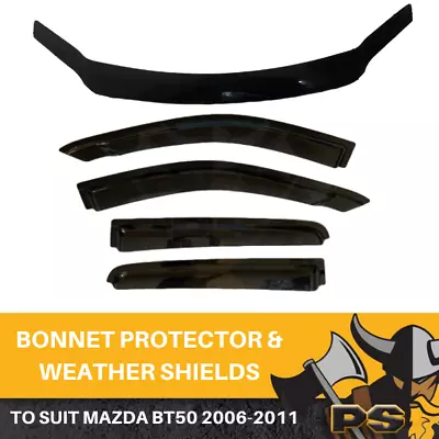 2006-2011 Mazda BT50 BT-50 Bonnet Protector & Window Visors Weather Shield • $129