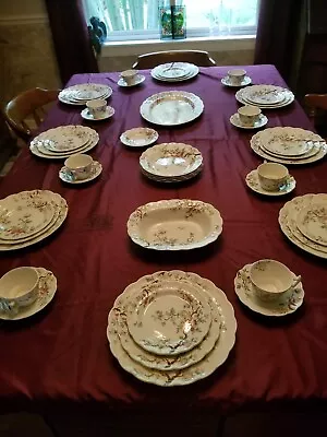 Vintage English China Service For 8 (total 47 Pieces) GORGEOUS • $295