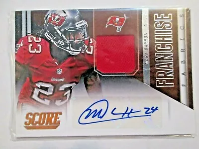 2014 Score Franchise Fabrics Mark Barron Tampa Bucs Bay Dual Relic Jersey/Signed • $19.85