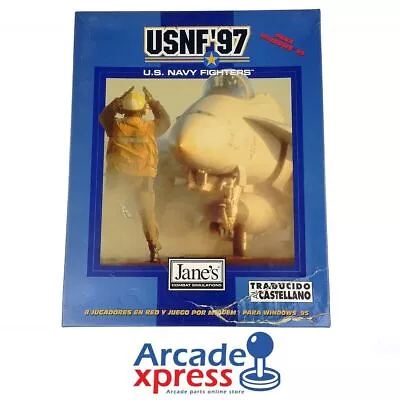 Jane's US Navy Fighters 97 Big Box MS DOS W95 Complete IBM PC 1996 Spanish Ver. • £9.34