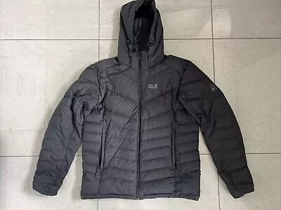 Men’s Jack Wolfskin Black Puffer Jacket Coat Size Large • £25