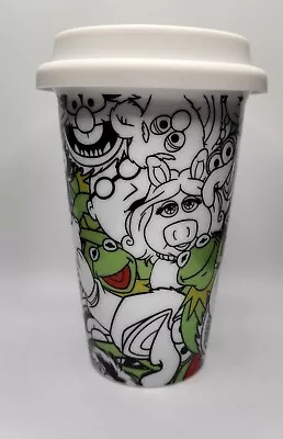 Disney All Over Muppets Tumbler Coffee Mug Kermit Miss Piggy Animal Fozzie Gonzo • $12.99