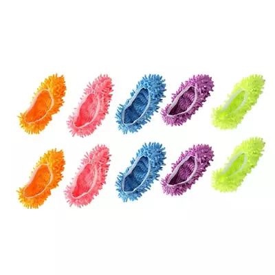 Chenille Dust Mop Slippers Multi-Function Floor Cleaning Lazy Shoe Covers • $4.42