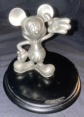 Disney Pewter Mickey Mouse 4.75 Figurine Celebrating 70 Timeless Year Watch Hold • $39.99