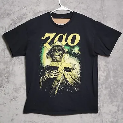 ZAO Funeral Band T-Shirt Size Large Mens Black Fire Spell Out Tee Big Logo • $29.99