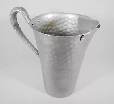 Vintage Metal Hammered Aluminum Pitcher Hand Forged Everlast With Ice Guard • $13.99