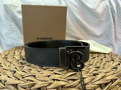 NWT $510 Burberry Men’s TB Reversible Belt Size 80 28 Waist Size • $215