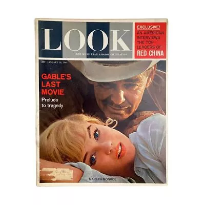 VTG Look Magazine January 31 1961 Vol 25 No. 3 Marilyn Monroe & Clark Gable • $39.95