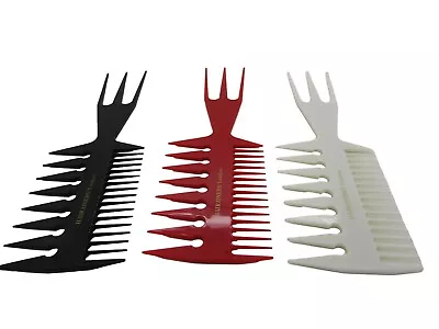 Men 3-in-1 Wide Tooth Comb Hair Texturising Lifter Fish Bone Comb - 3 Colours • £3.75