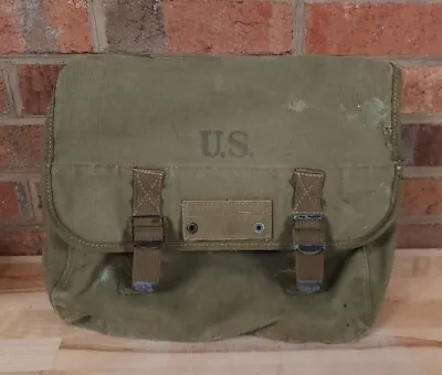 WWII M1936 Musette Bag Backpack Atlantic Products Corp 1944 Canvas • $66.50
