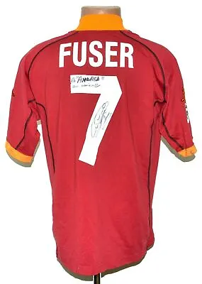 As Roma Match Worn Issue Signed 2001/2002 Home Football Shirt Kappa Fuser #7 • $540.63