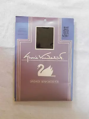 Gloria Vanderbilt Day Sheer Pantyhose Reinforced Toe Size C Black • $9.99