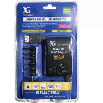 1800mA Universal AC/DC Multi-Voltage Output Adapter With USB • $8.99