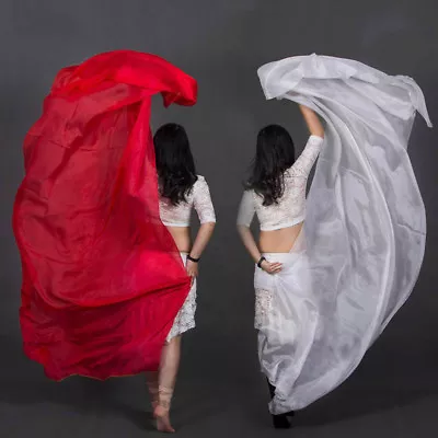 £24.66 • Buy Belly Dance Silk Shawl Veil Women Lady Dancewear Lucid Dancing Stage Performance