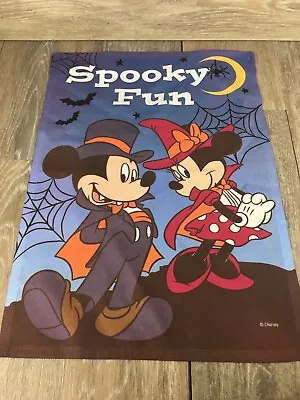 Disney Spooky Fun Mickey Mouse & Minnie Mouse Halloween Yard Flag 12.5” X 17.5”  • $7.99