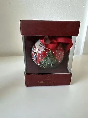 Villeroy & Boch Santa's Snow Ball Round Ornament MIB • $25.18