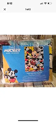 Mickey Mouse Twin/full Raschel Blanket  Softy And Warm 80In×60In • $45