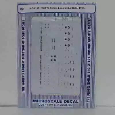Microscale HO Scale Decals: Diesel Data - EMD SD70 Series (1988+) • $5.25