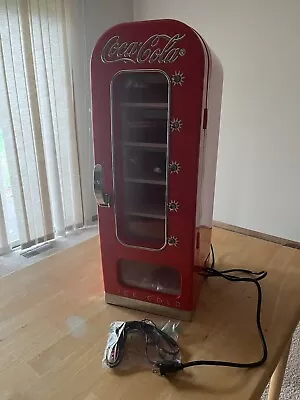 Retro Coca Cola Vending Fridge 10 Can Machine Mini Soda Refrigerator Coke Cooler • $150