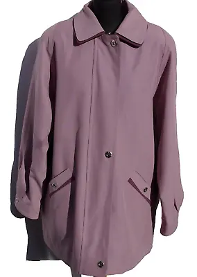 Womans Two Tone Pink And Purple Coat Zip And Stud Closure Size 16 David Barry • £3.50