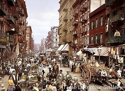 Mulberry Street New York City New York - Cira 1900 - Historic Photo Print • $10