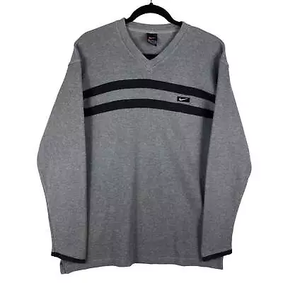 Vintage Nike 90's Grey Knit Sweater Size L • $99