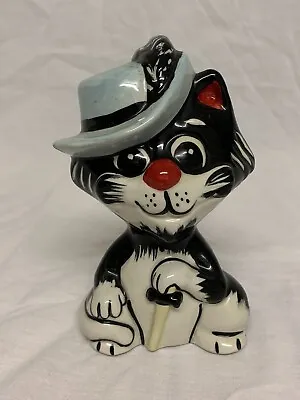 LORNA BAILEY Pussketeer Cat Purrthos Art Deco Pottery Figurine Rare Collectible • £49.99