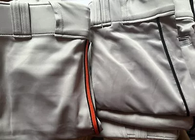 Rawlings Men's Gray Pro-dri 150 Baseball Pants Nwot: Assorted Sizes & Piping • $14.99