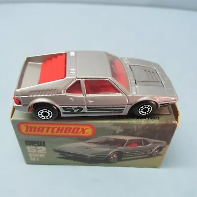 MATCHBOX Superfast 52D BMW M1 Gray / 52 Tempo / RARE FLAT Black Base • $9.99