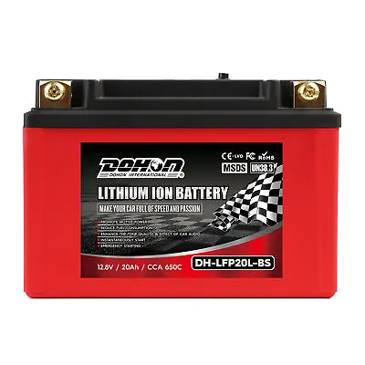 20L-BS 20ah Motorcycle LiFePO4 Battery Lithium Iron For Big Dog K-9 2006-2011  • $215.08