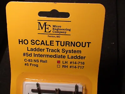 Micro- Engineering #14-716 HO LADDER TRACK SYSTEM TURNOUT LH #5d Code 83 • $44.95