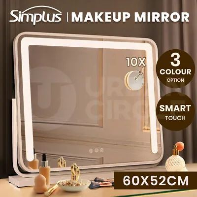 Simplus 60CM Makeup Mirror With Lights LED Hollywood Vanity Dimmable Mirrors • $95.19