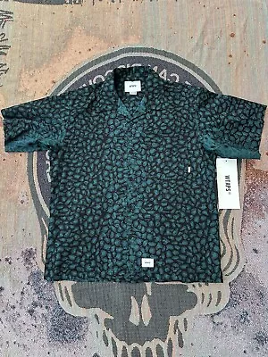 Night Vision Camp-collar Leopard-print Cotton-twill Shirt • $380