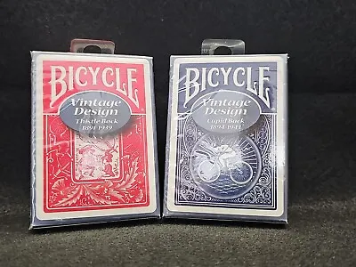 2 Bicycle Vintage Design Ohio Made #6 Thistle Cupid Back Playing Cards Sealed • $20