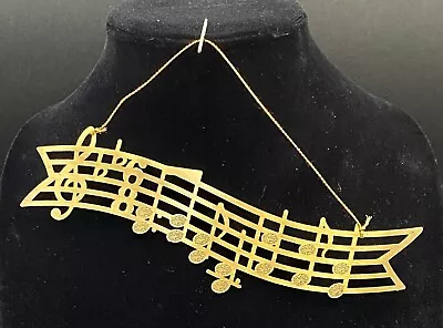 Vintage Gold Tone Musical Notes Ornament • $20