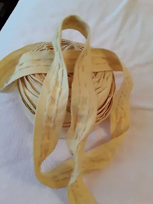 £4.95 • Buy 1x5 Metre Of 1  Inch 25mm Gold / Yellow Curtain Header Heading Rufflette Tape 