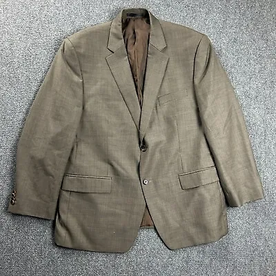 Michael Kors Blazer Mens 44S Brown Suit Jacket Formal 100% Wool Adults • $24.99