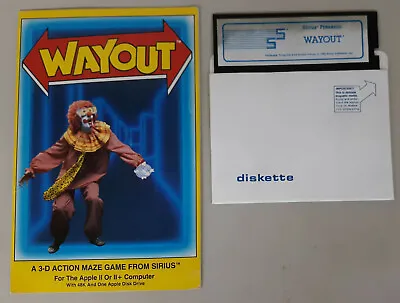 $195 • Buy WayOut By Sirius Software For Apple II+,IIe,IIc,IIgs 1982