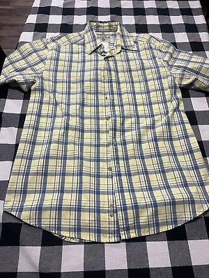 Mens Wrangler Rugged Wear Short Sleeve Button Shirt Nice Colors Nice Size Large • $14.89