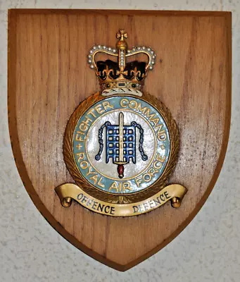 Royal Air Force Fighter Command Mess Wall Plaque Crest Shield RAF • £35