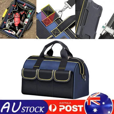 $31.79 • Buy Compact Wide Mouth Electrician Tool Storage Bag 13-18'' Tool Bags Travel Bag New