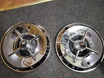 VINTAGE SPINNER AFTERMARKET 14 Inch HUBCAPS Dodge Lancer Set Of Two • $150