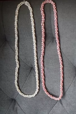 3.5-4MM AAA Cultured Pearl 3 Strand 24  Torsade Necklaces Lot Of 2 NWOT • $14.95