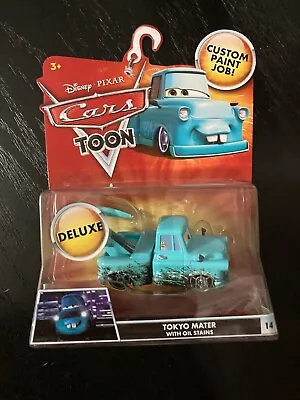 Disney Cars Toon Tokyo Mater With Oil Stains Deluxe #14 Diecast Tall Tales! NIP! • $55.99