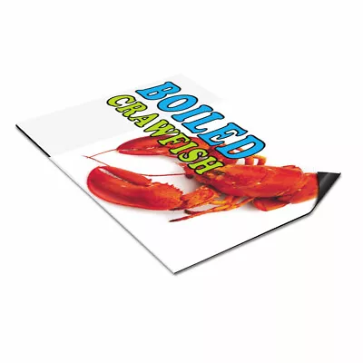 Car Magnet Set Of 2 Boiled Crawfish Advertising Printing B Industrial Sign • $31.99