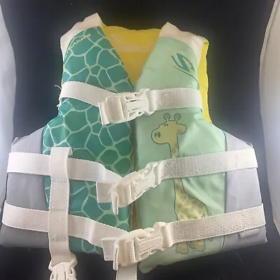 Stearns Life Jacket Ski Vest Child’s Small 30-50lbs Green Yellow • $14.99